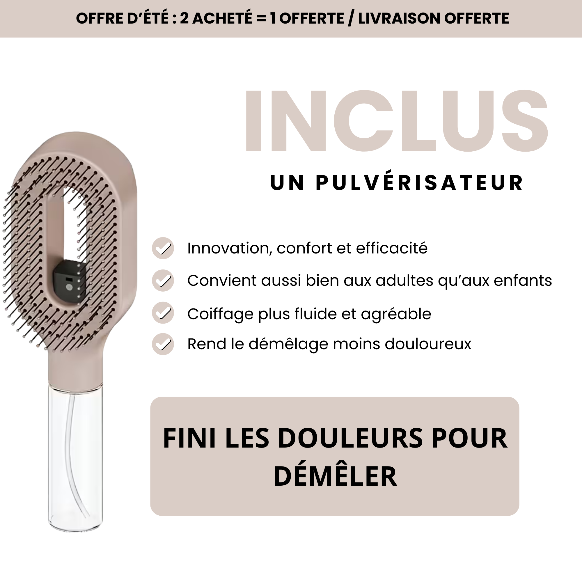 Brosse multifonction NoveaBeauty