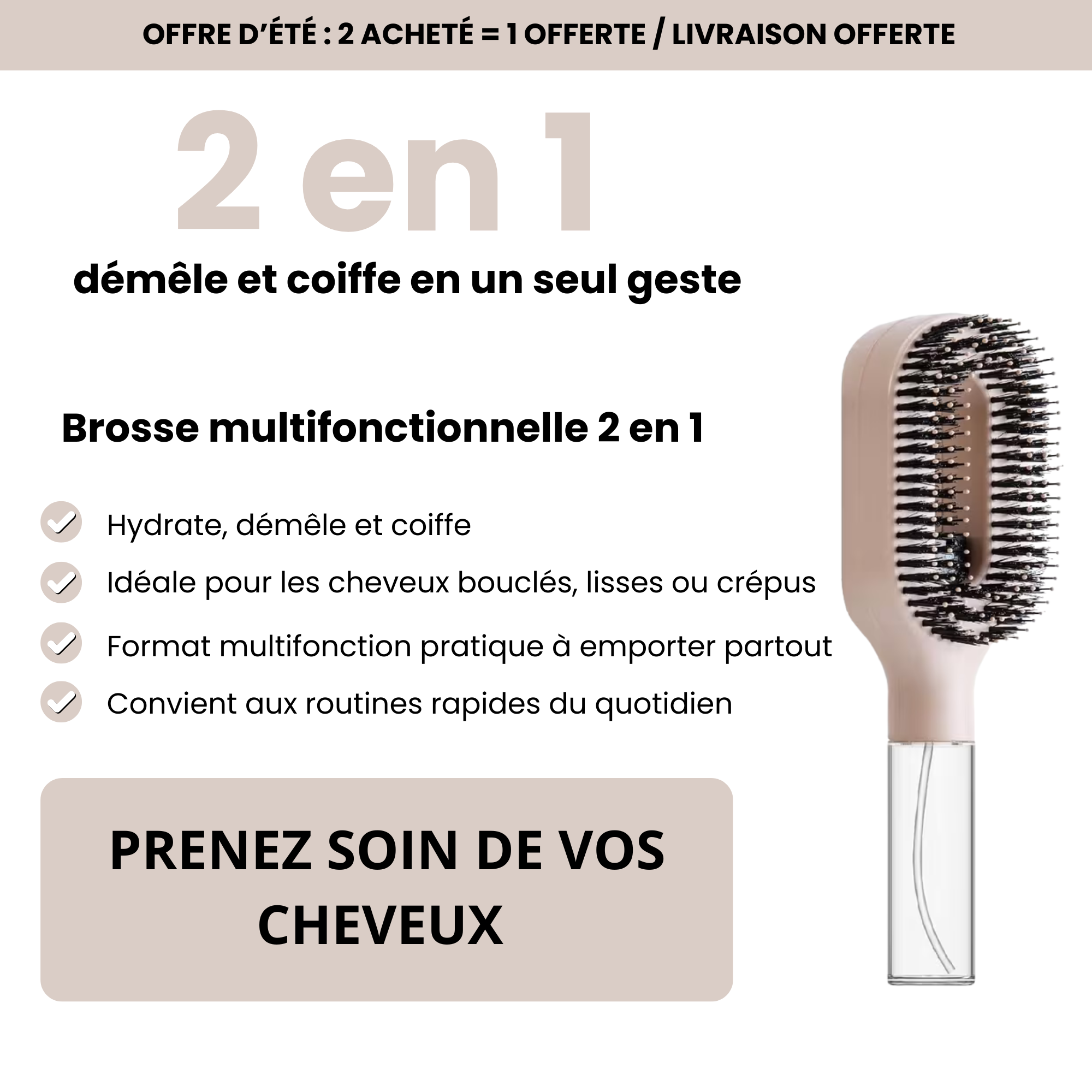 Brosse multifonction NoveaBeauty