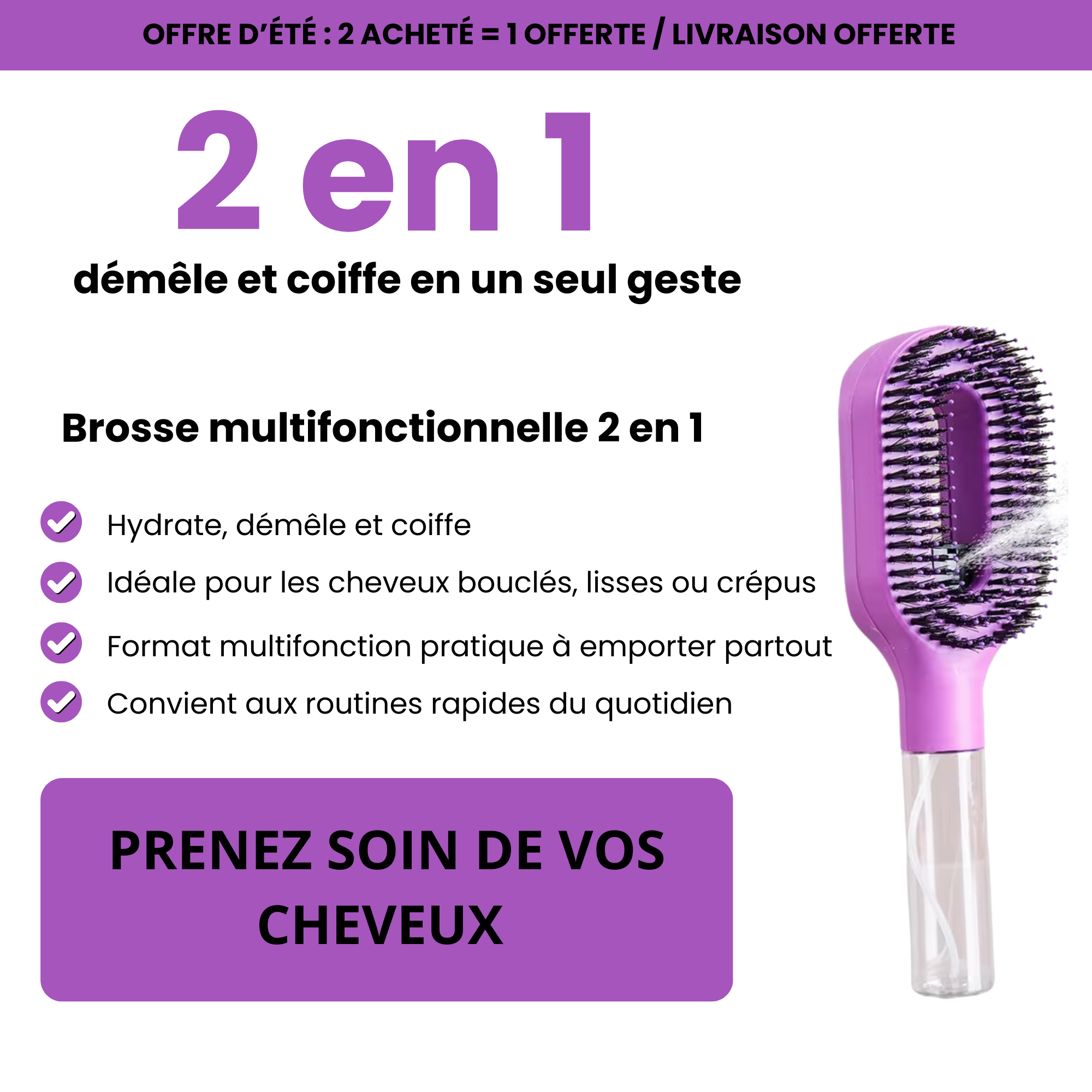 Brosse multifonction NoveaBeauty